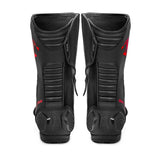 BELA STRIP Botas De Moto Couro Preto Vermelho