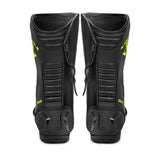 BELA STRIP Botas De Moto Couro Preto Fluorescente Amarelo