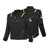 R-TECH SPIRAL MESH Motorcycle Jackets Summer Black Yellow Fluorescent