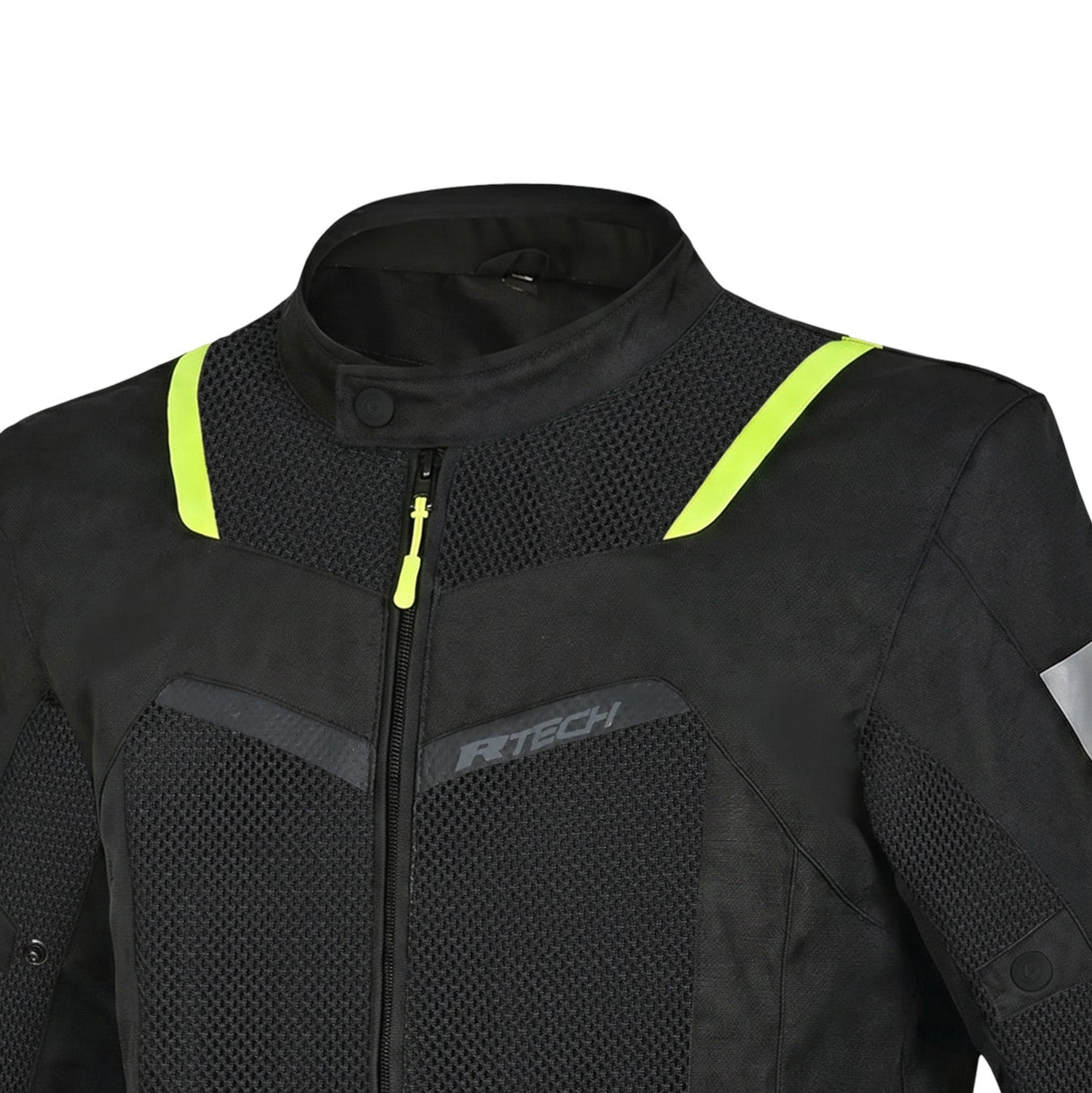 R-TECH SPIRAL MESH Motorcycle Jackets Summer Black Yellow Fluorescent – 4 – Maximomoto PT