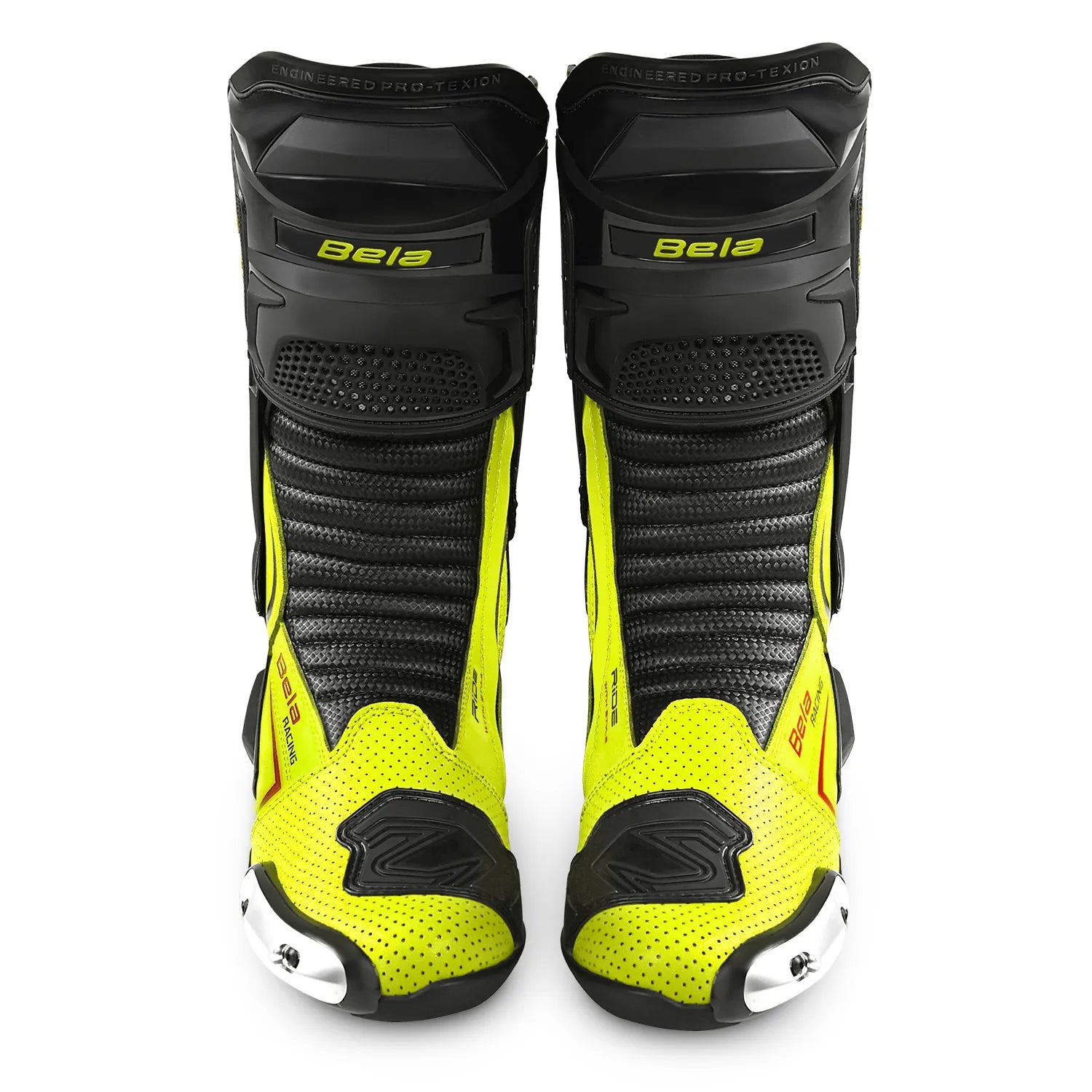 BELA SPEEDO 2.0 Botas De Moto Couro Preto Amarelo Fluor – 4 – Maximomoto PT