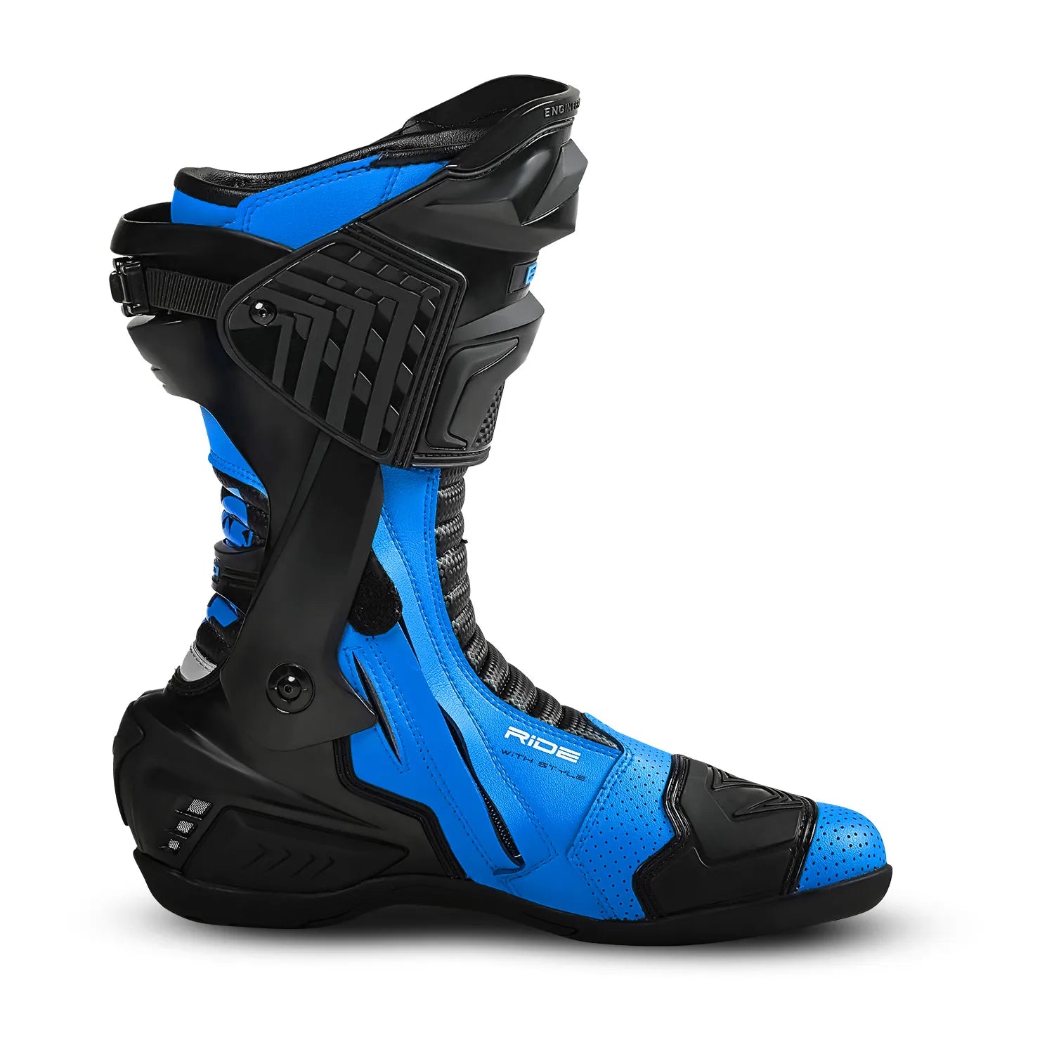 BELA SPEEDO 2.0 Botas De Moto Couro Preto Azul – 3 – Maximomoto PT