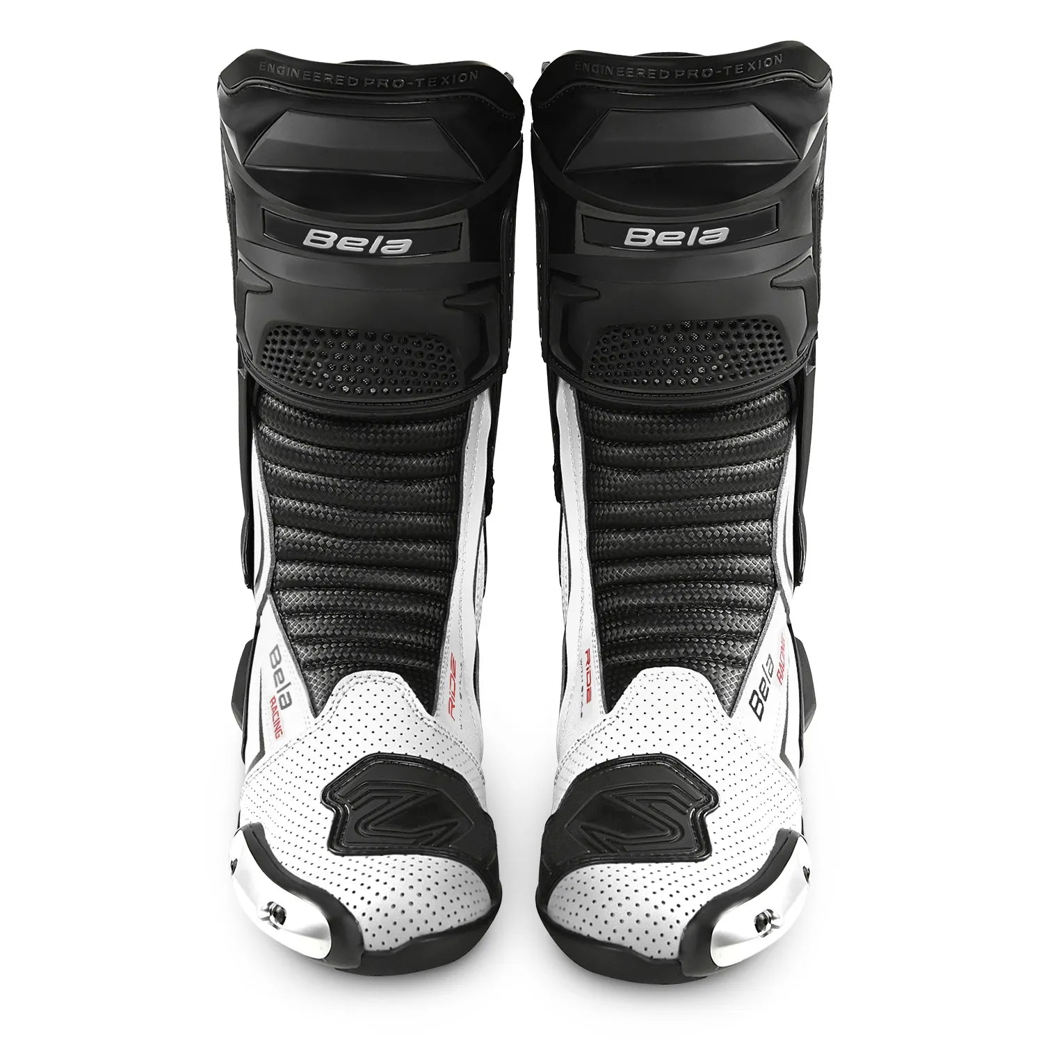 BELA SPEEDO 2.0 Botas De Moto Couro Preto Branco – 4 – Maximomoto PT
