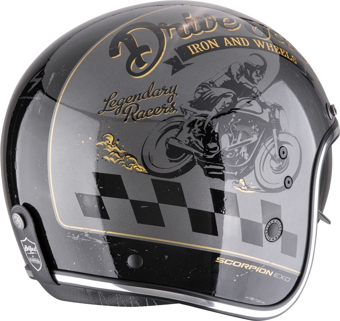 SCORPION BELFAST EVO DRIVE FAST ABIERTO CASCO Plata-Negro-Oro – 3 – Maximomoto PT