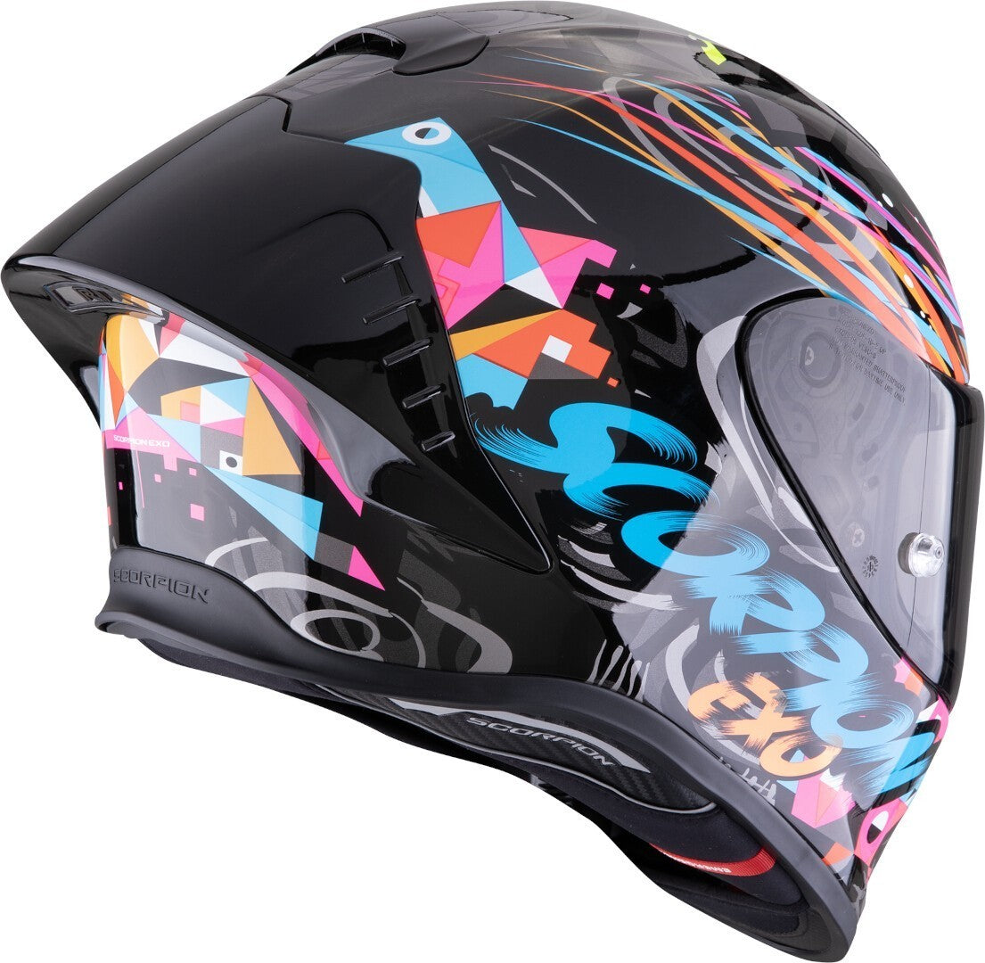 SCORPION EXO-R1 EVO AIR SAVAGE INTEGRAL HELMET Black Blue Pink – 3 – Maximomoto PT