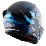AXOR HUNTER CORNET Moto Integral Capacete Preto Azul
