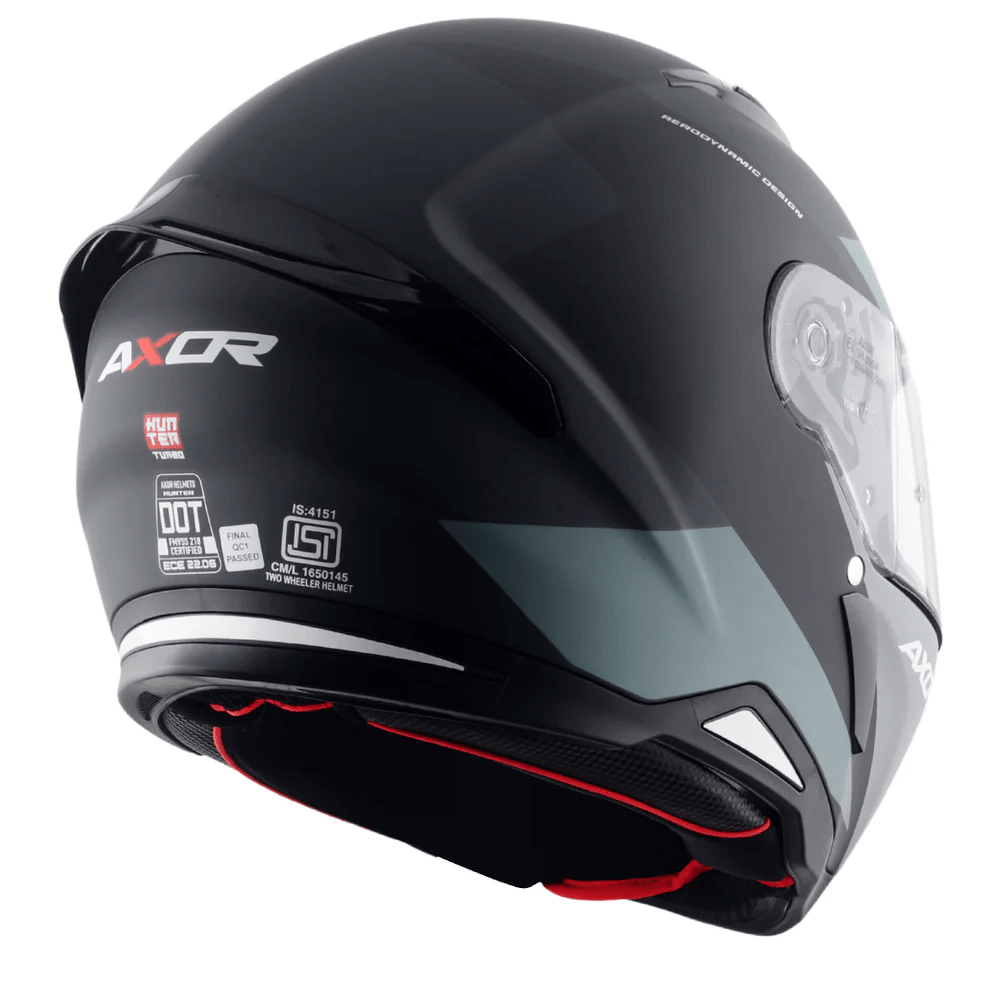 AXOR HUNTER TURBO Moto Integral Capacete Preto Matt Cinza – 2 – Maximomoto PT