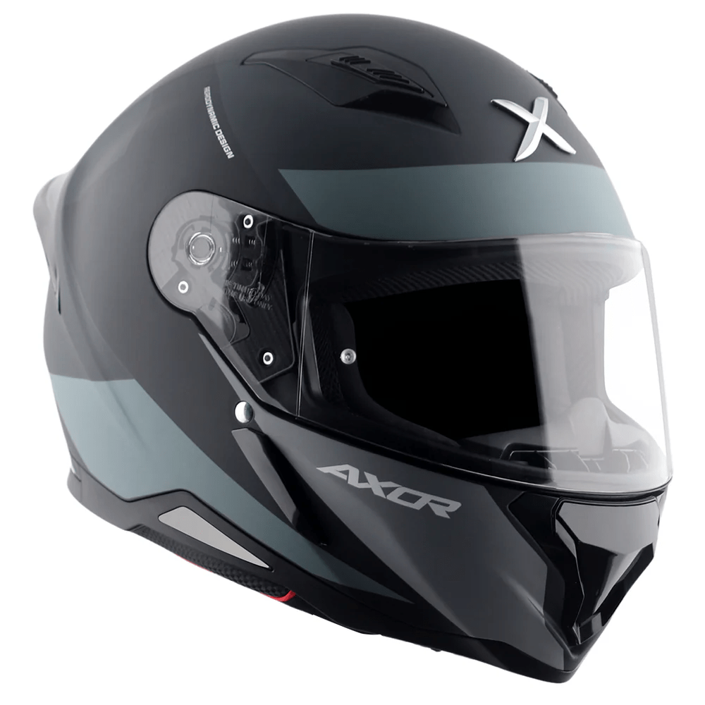 AXOR HUNTER TURBO Moto Integral Capacete Preto Matt Cinza – 10 – Maximomoto PT