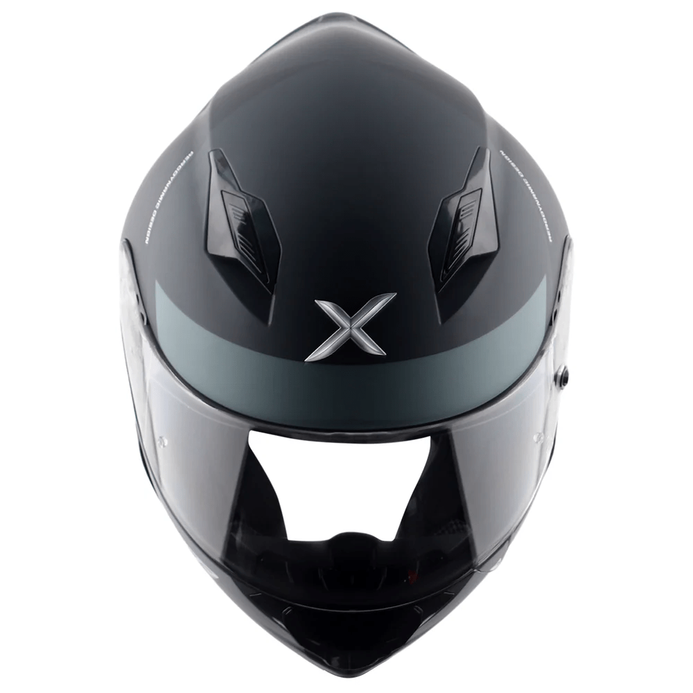 AXOR HUNTER TURBO Moto Integral Capacete Preto Matt Cinza – 11 – Maximomoto PT