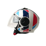 Kappa KV 37R Estilo JATO MOTOCICLETA CAPACETE Branco Brilhante Azul Vermelho