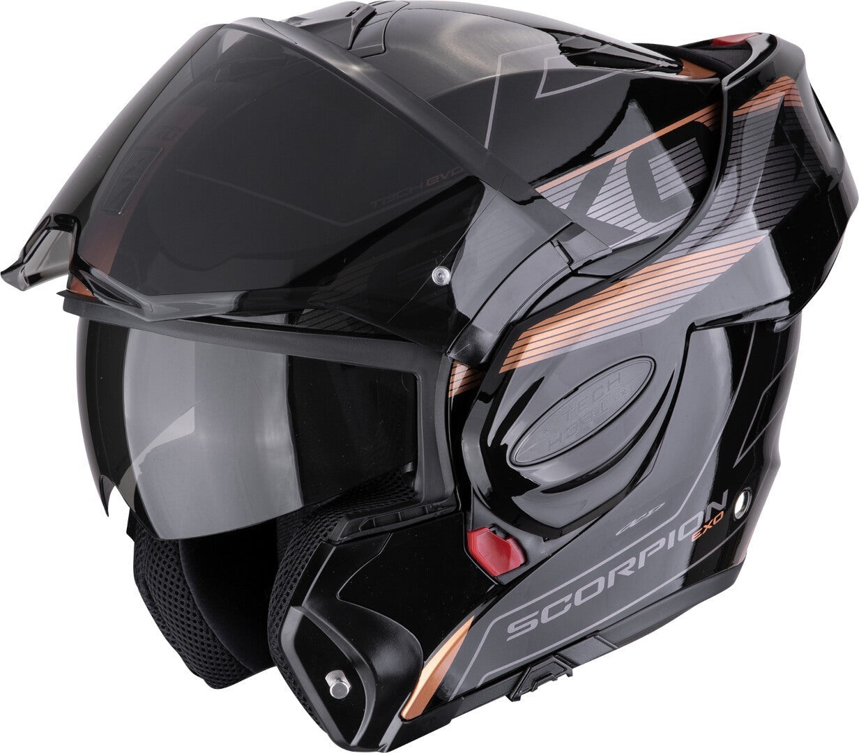 SCORPION EXO Tech Evo Traveler Modular Helmet Black Copper – 2 – Maximomoto PT