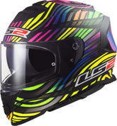 LS2 FF800 STORM II POWER MATT BLACK RAINBOW-06 – Maximomoto PT