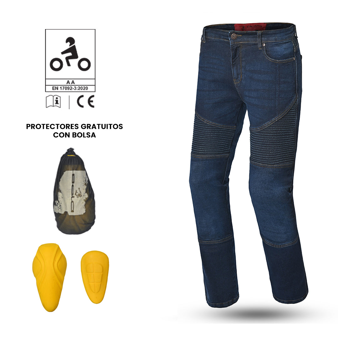 BELA URBAN Denim Jeans CE Senhora Moto Calcas Azul