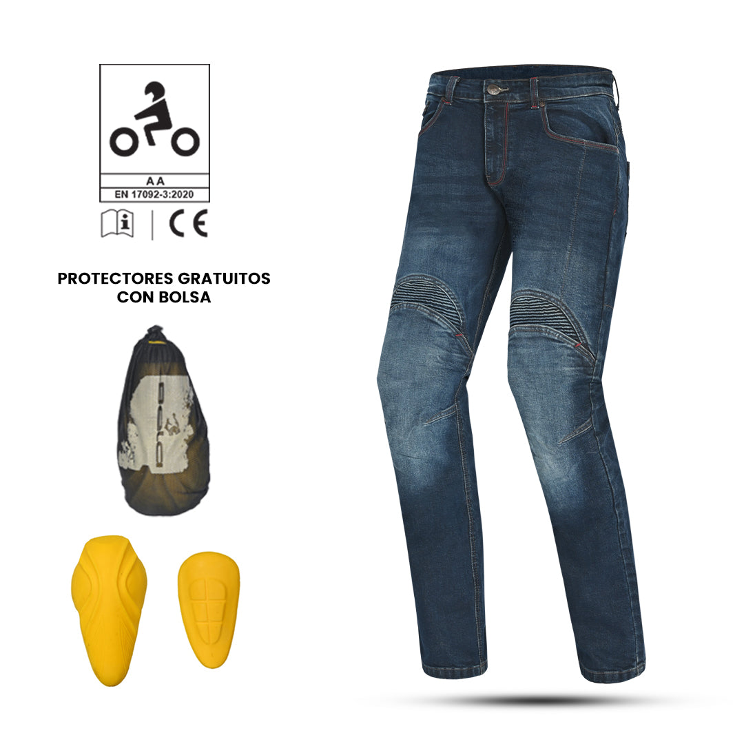 BELA BOSTON Denim Jeans CE Approved AA Moto Calcas Azul