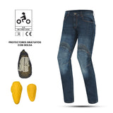 BELA BOSTON Denim Jeans CE Approved AA Moto Calcas Azul