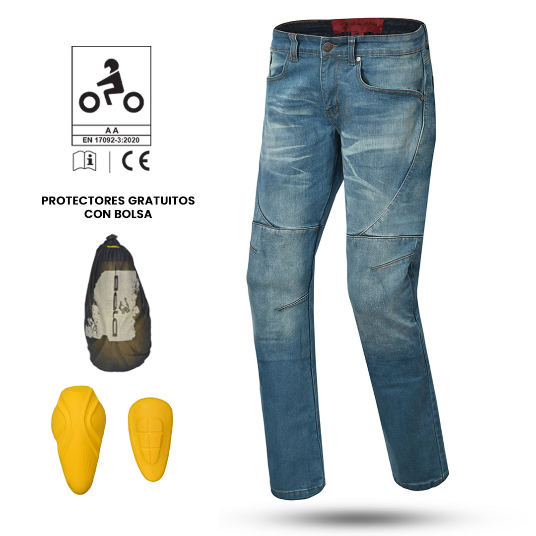 BELA ROCKER Jeans Moto Calcas CE Approved AA Azul Claro – 3 – Maximomoto PT