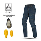 BELA VAQUERO Jeans Crack Moto Calças Azul