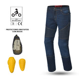 BELA URBAN Denim Jeans CE Senhora Moto Calcas Azul