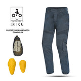 BELA BENTON Denim Moto Calcas Azul