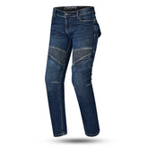 BELA ROSEKIN Denim Jeans Moto Senhora Calcas Azul
