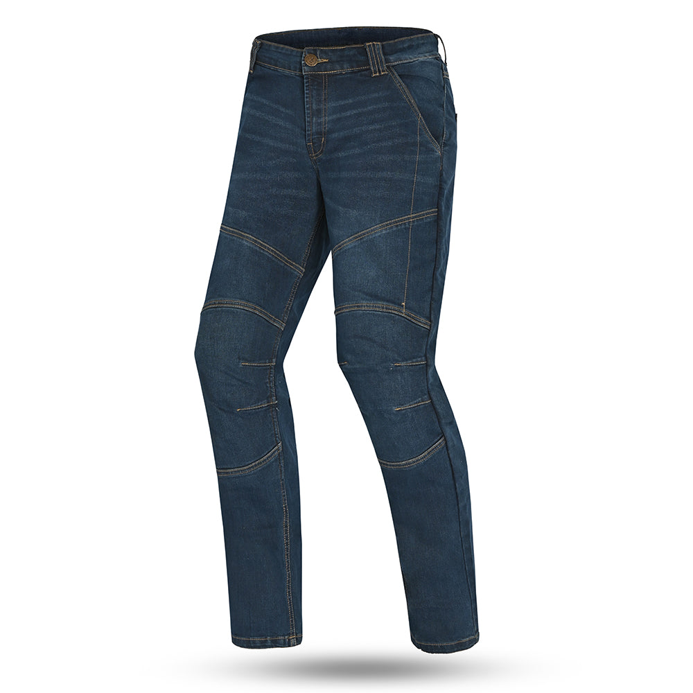 BELA VAQUERO Jeans Crack Moto Calças Azul