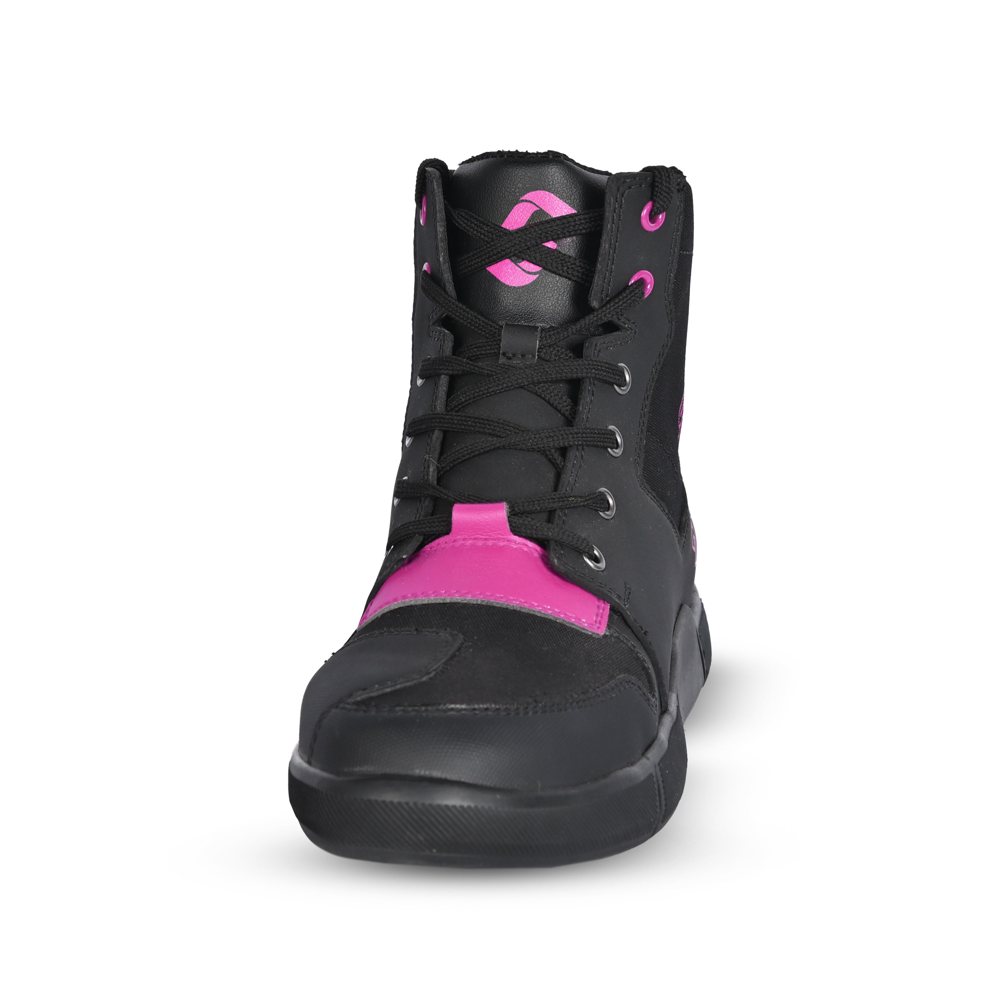 SHUA ODDIN Moto Urbano Senhora Botas Preto Fúcsia