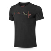 BELA Redond Gola Camiseta Homem Preto