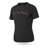 BELA Redond Gola Camiseta Senhora Preto