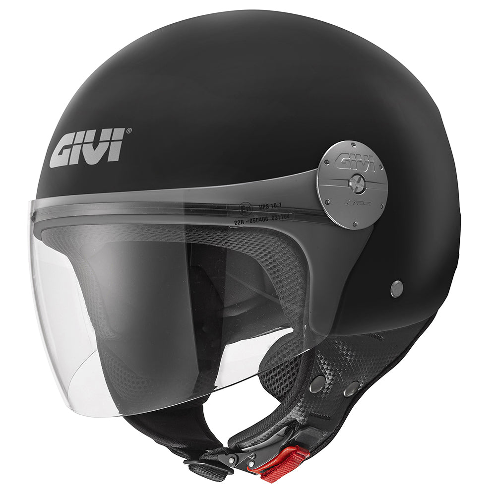 GIVI 10.7 MINI-J TOURING MOTORCYCLE DEMI-JET HELMET MATTE BLACK N900 – 1 – Maximomoto PT