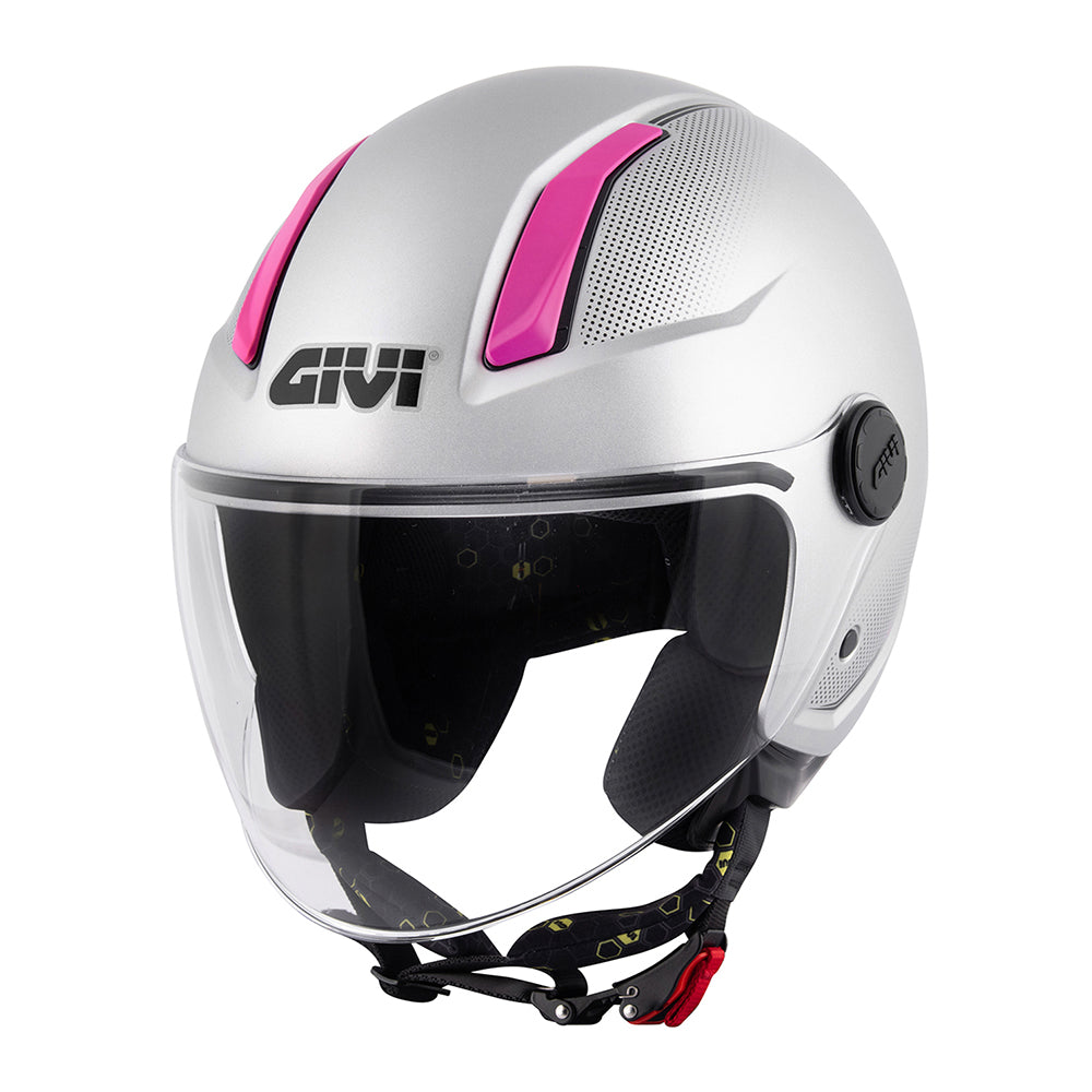 GIVI 11.7 SOLID G779 MOTORCYCLE OPEN FACE HELMET MATTE FUCHSIA – 1 – Maximomoto PT