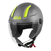 GIVI 11.7B SOLID G768 MOTORCYCLE OPEN FACE HELMET MATTE TITANIUM YELLOW – Maximomoto PT