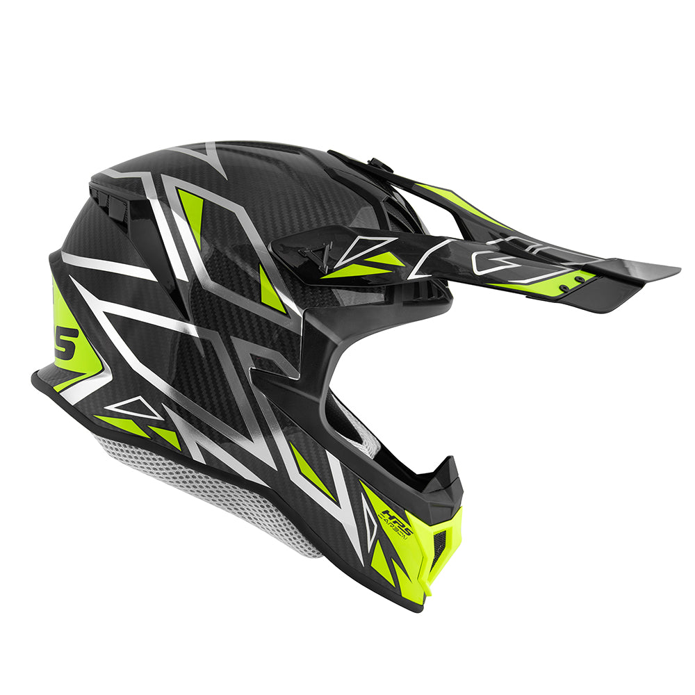 Givi 70.1 VECTOR Carbon Motocross Casco Plata Amarillo – 5 – Maximomoto PT