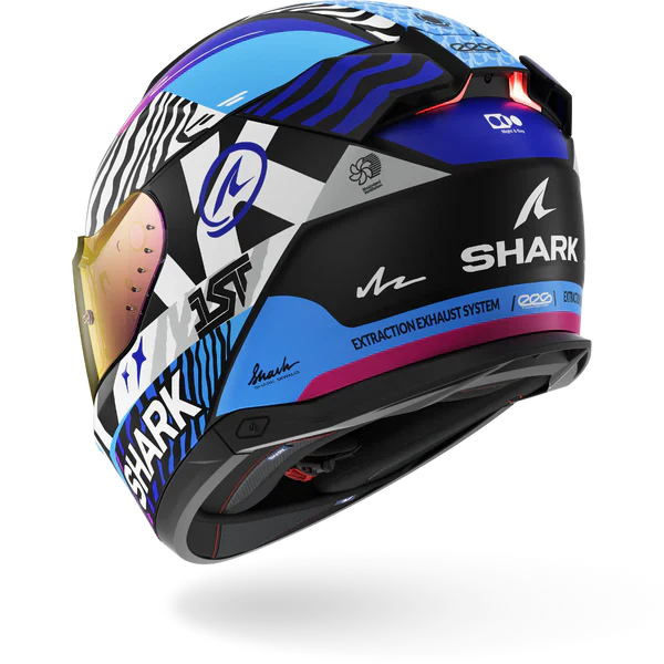 SHARK SKWAL i3 SPEED FANCY Moto Integral Capacete Preto Branco Azul – 2 – Maximomoto PT