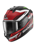 SHARK CASCO INTEGRAL D-SKWAL 3 FIRSTLAP Negro Mate Rojo Verde