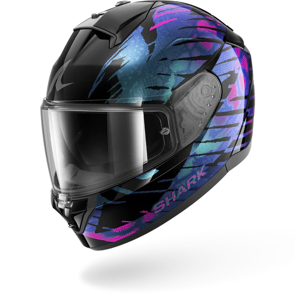 SHARK RIDILL 2 REPTAIA Moto Integral Capacete Preto Glitter Violeta – 1 – Maximomoto PT