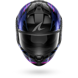 SHARK RIDILL 2 REPTAIA Moto Integral Capacete Preto Glitter Violeta
