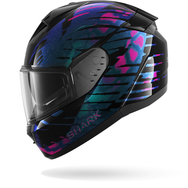 SHARK RIDILL 2 REPTAIA Moto Integral Capacete Preto Glitter Violeta – 4 – Maximomoto PT