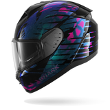 SHARK RIDILL 2 REPTAIA Moto Integral Capacete Preto Glitter Violeta