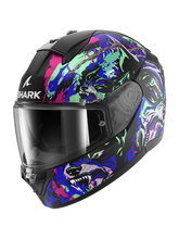 SHARK RIDILL 2 RAGING BEAST INTEGRAL SHELL Matte Black Violet Green – Maximomoto PT