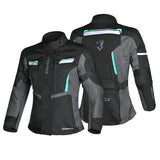 BELA HURRICANE 3 Em 1 Moto Senhora Casaco Turquesa Preto
