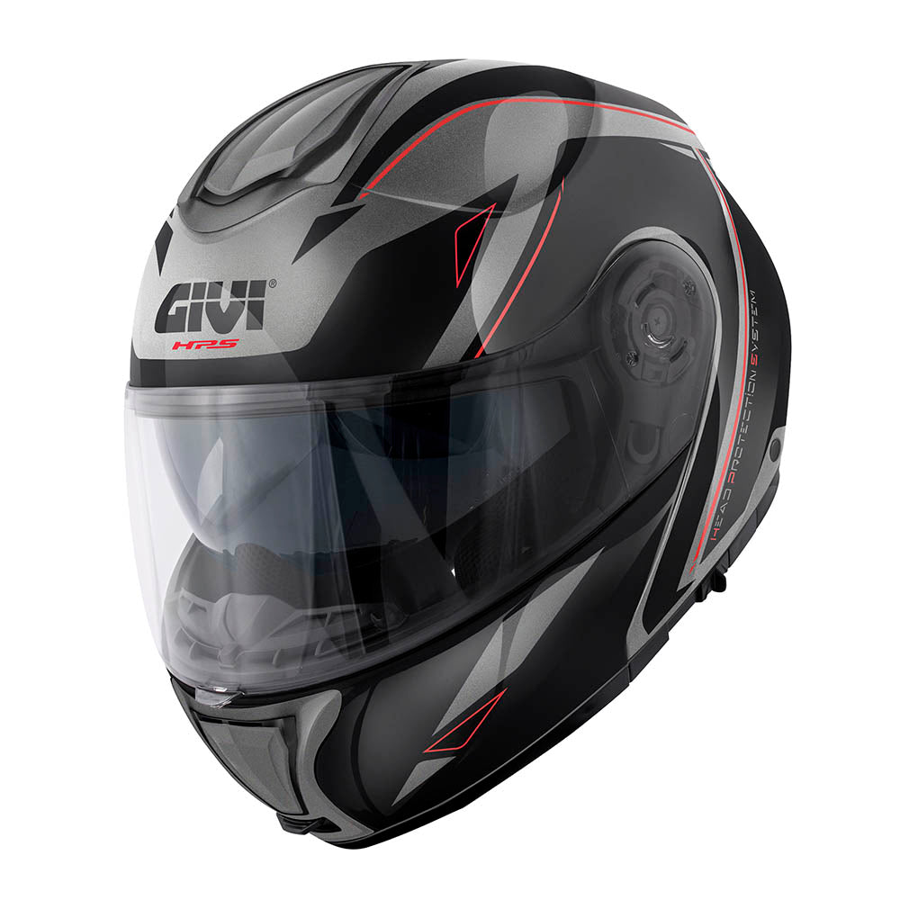 GIVI CAPACETE MODULAR X26SQUARE TITANIO MATE PRETO VERMELHO – 1 – Maximomoto PT