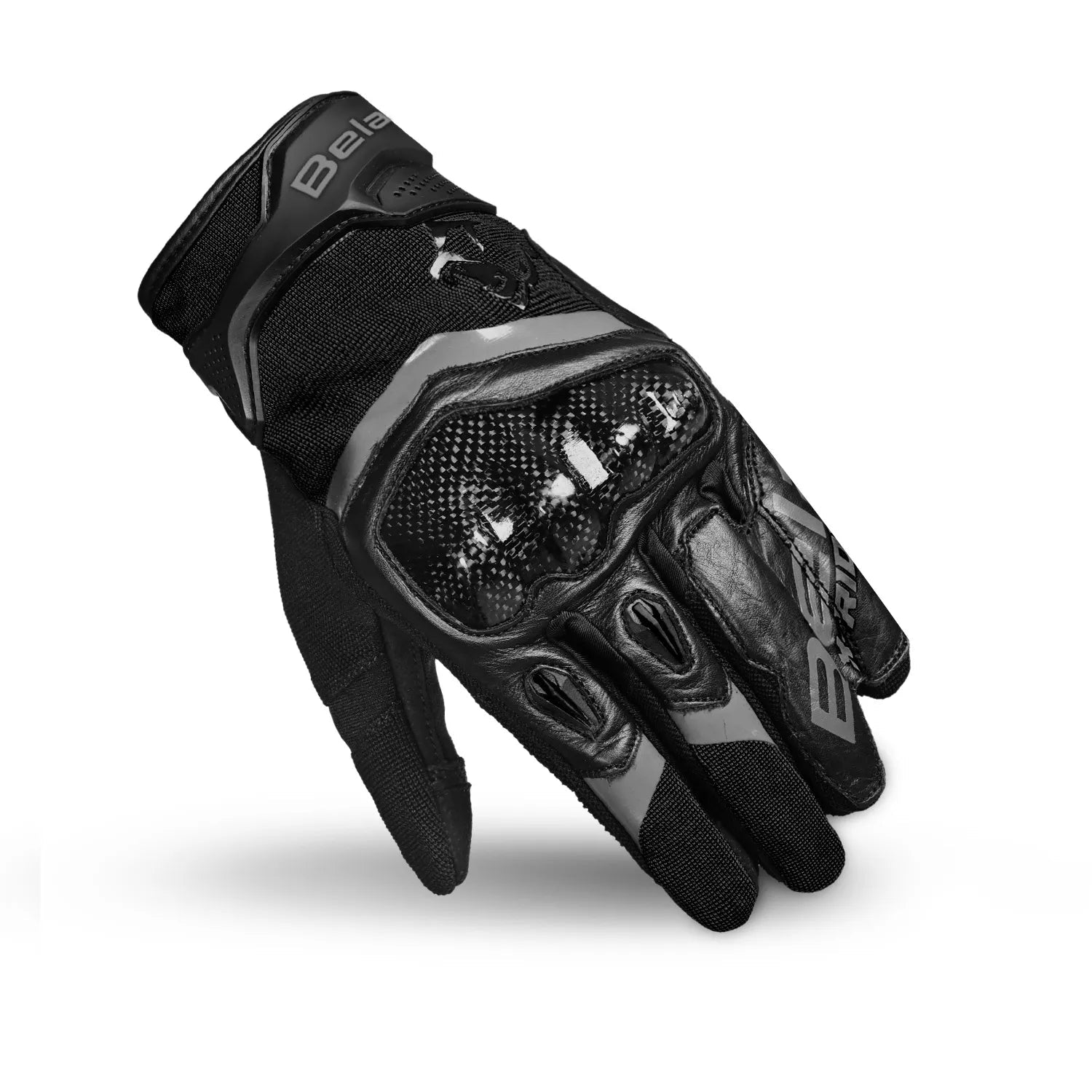 BELA DARING Motorcycle Men's Leather Gloves Black – 6 – Maximomoto PT