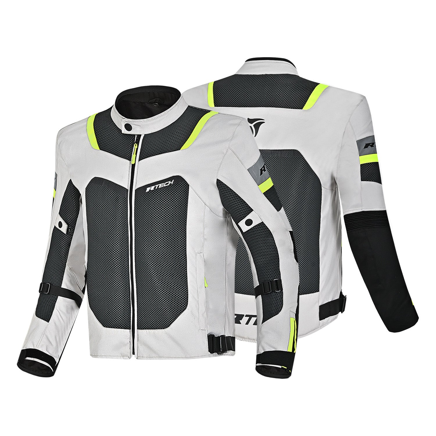 R-TECH SPIRAL MESH Moto Casacos Gelo Preto Amarelo Fluorescente – 2 – Maximomoto PT