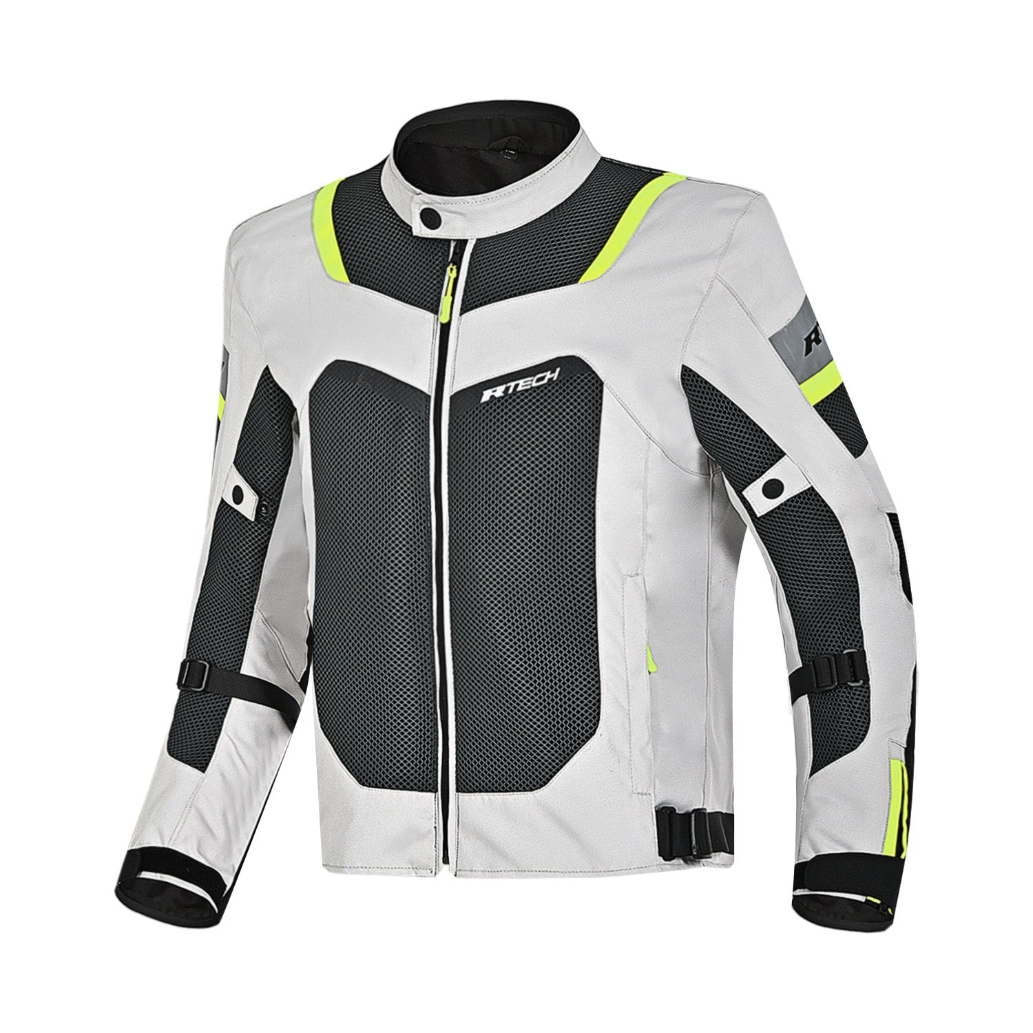 R-TECH SPIRAL MESH Moto Casacos Gelo Preto Amarelo Fluorescente – 1 – Maximomoto PT
