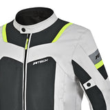 R-TECH SPIRAL MESH Moto Casacos Gelo Preto Amarelo Fluorescente