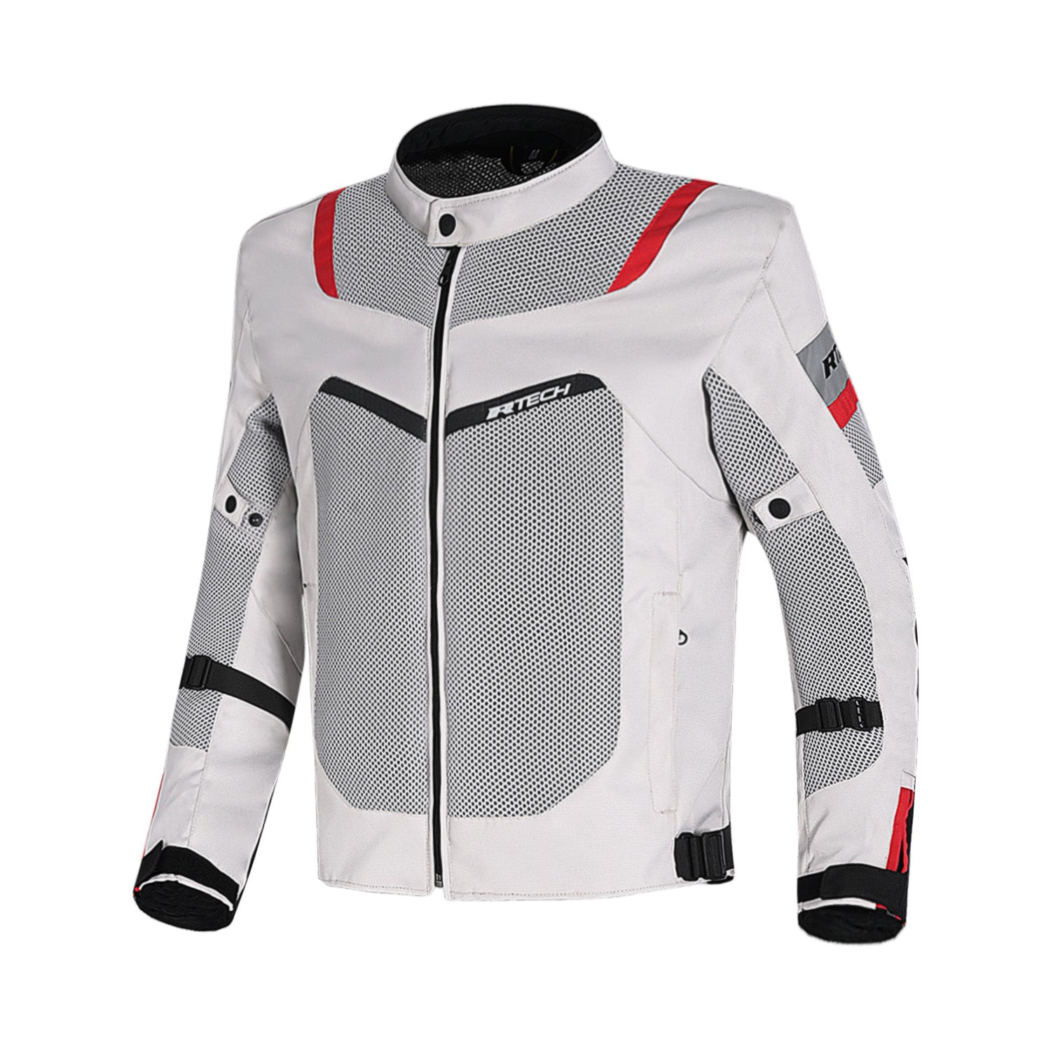R-TECH SPIRAL MESH Motorcycle Textile Jackets Ice Black Red – 1 – Maximomoto PT