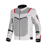 R-TECH SPIRAL MESH Motorcycle Textile Jackets Ice Black Red