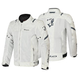 BELA MESH PRO Moto Homem Casaco Branco