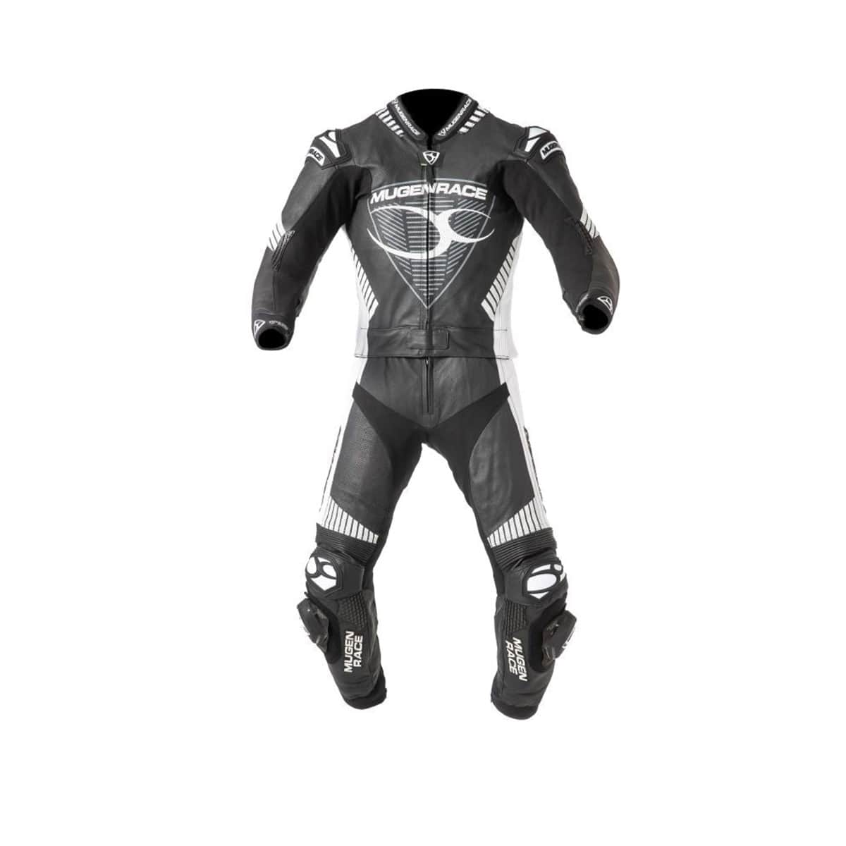 MUGENRACE MNR-1711 TRAJE Impegnato Moto Couro Fatos Preto Branco