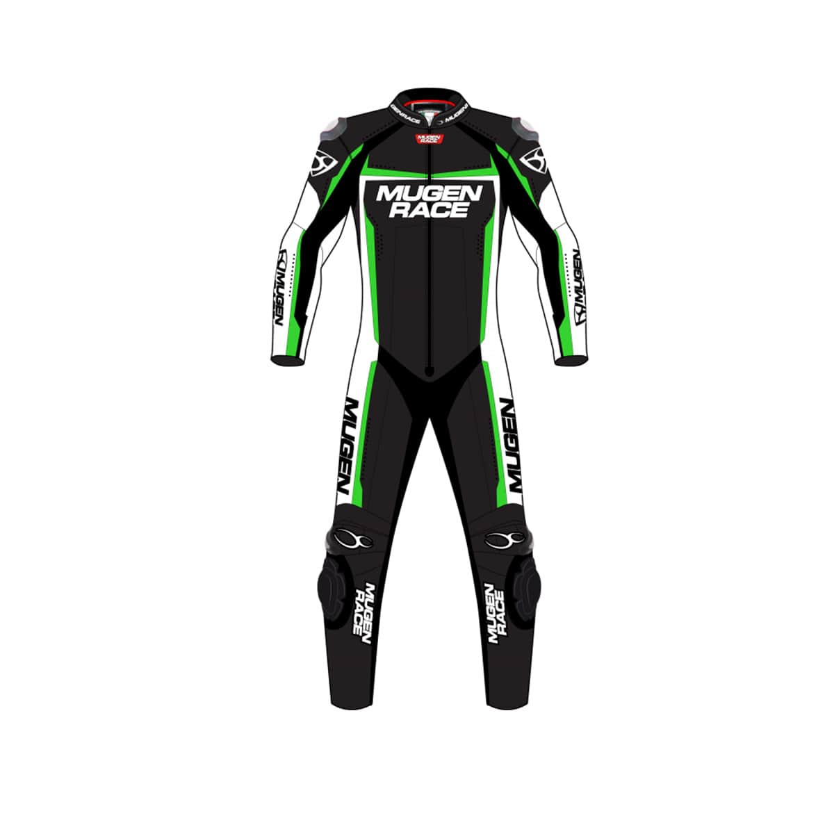 MUGENRACE MNR-1903 TRAJE Moto Júnior Couro Preto Amarelo Branco